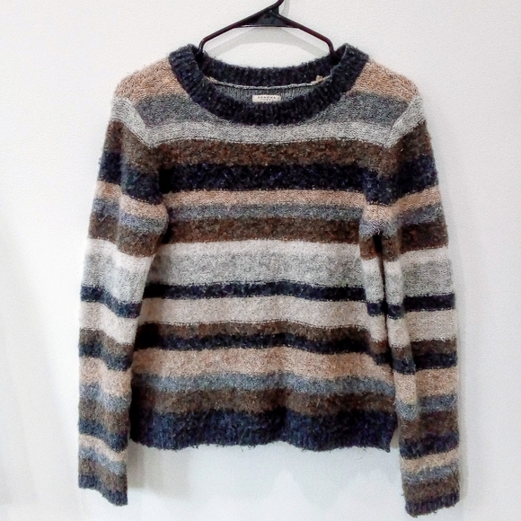 Sonoma Sweaters - Sonoma Striped Fuzzy Sweater